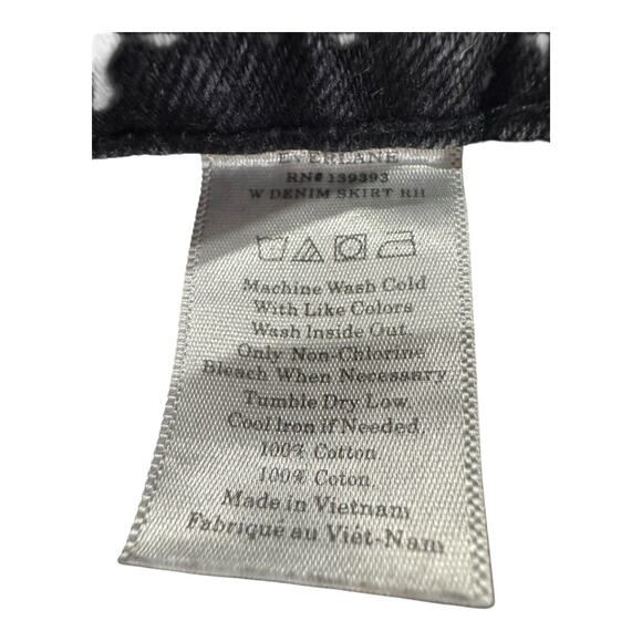 Everlane The Denim Jean Skirt Womens 23 Washed Black Raw Hem Cotton Pockets - Picture 6 of 9